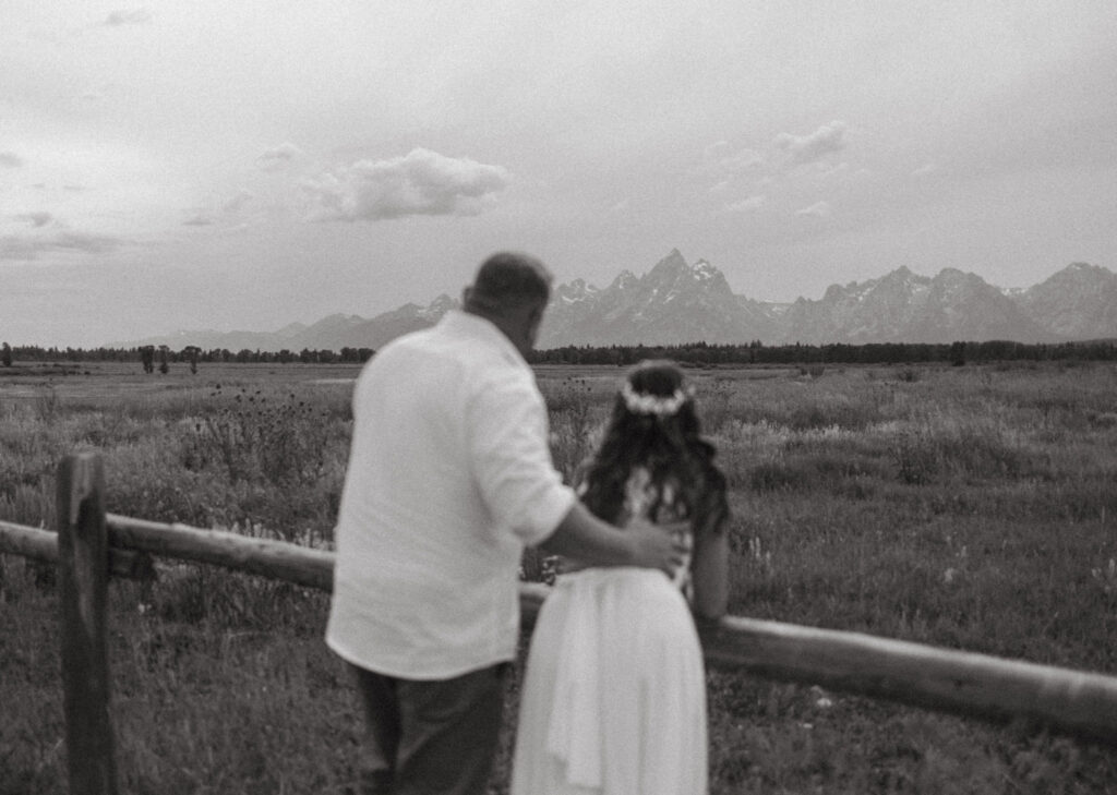 Couple relaxing at their Airbnb in Driggs during Grand Teton elopement