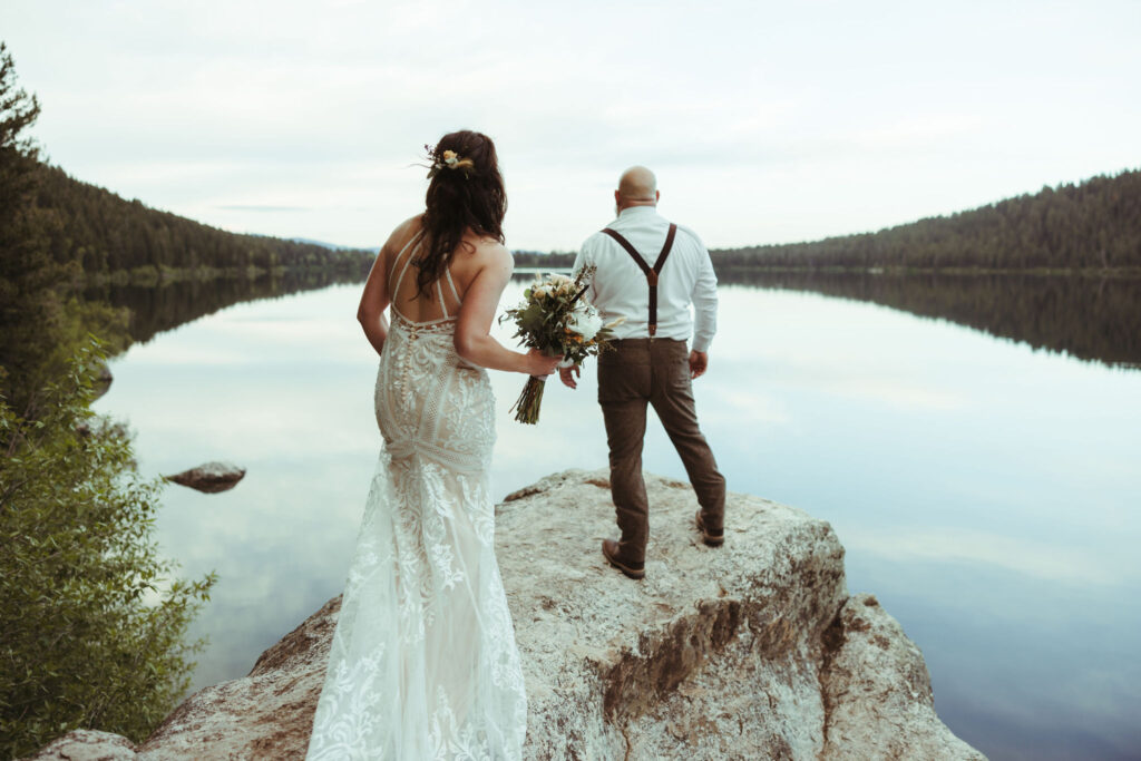 first look at grand teton national park wedding