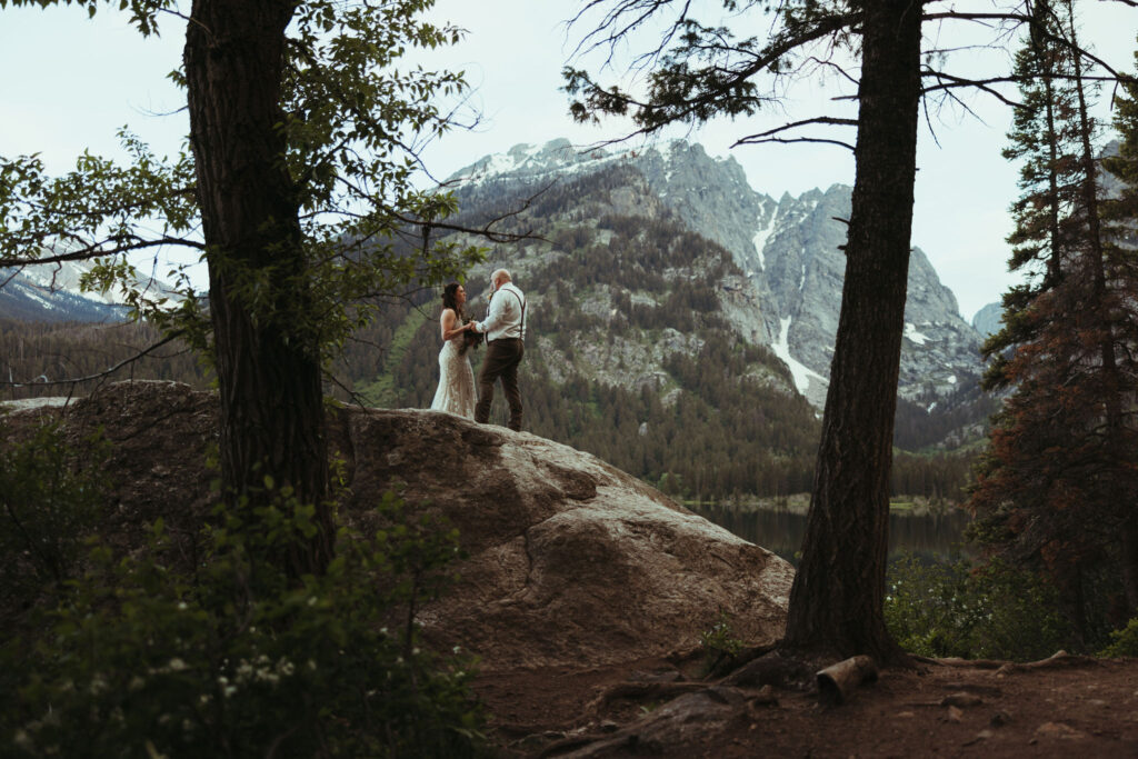 Scenic view of Grand Teton wedding
