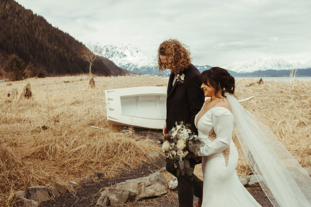 Wedding at Salted Roots Cabins in Seward, Alaska