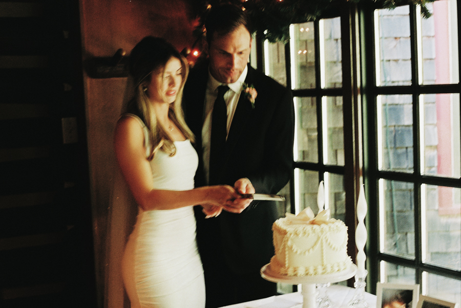 Vintage Wedding Cake Photographed on Film