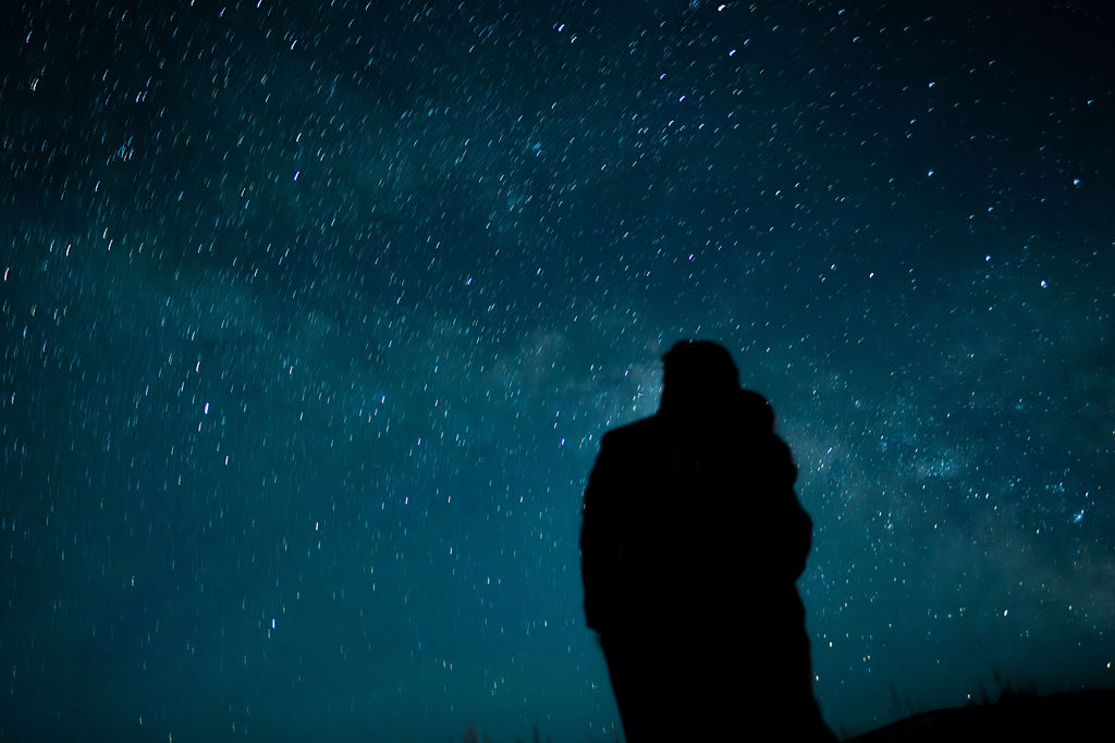 astrophotography at elopement in jackson hole