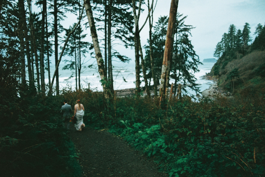 Ruby Beach elopement photographed on film.