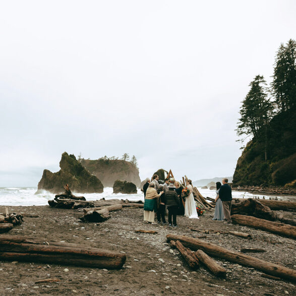 Ruby Beach wedding in Olympic National Park.