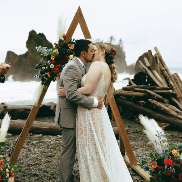 Ruby Beach wedding in Olympic National Park.