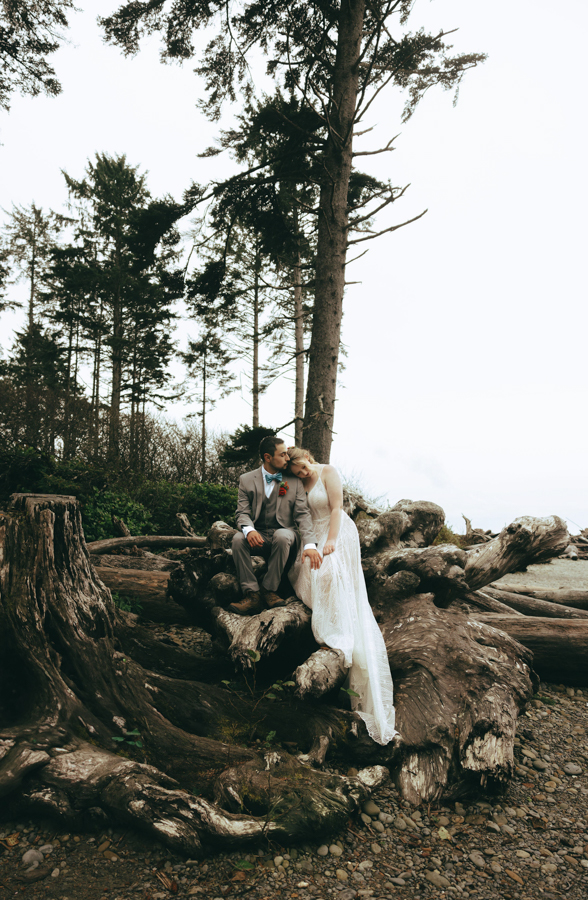 Olympic National Park wedding on Ruby Beach.