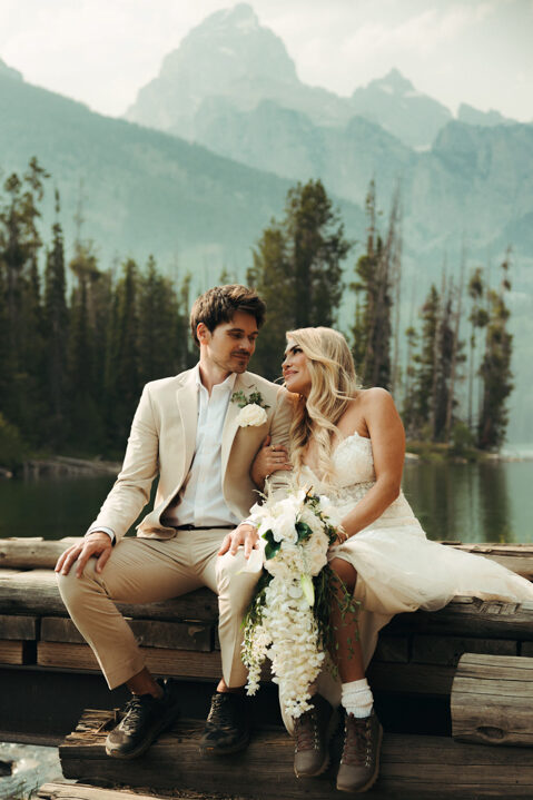 Taggart Lake elopement in the Tetons