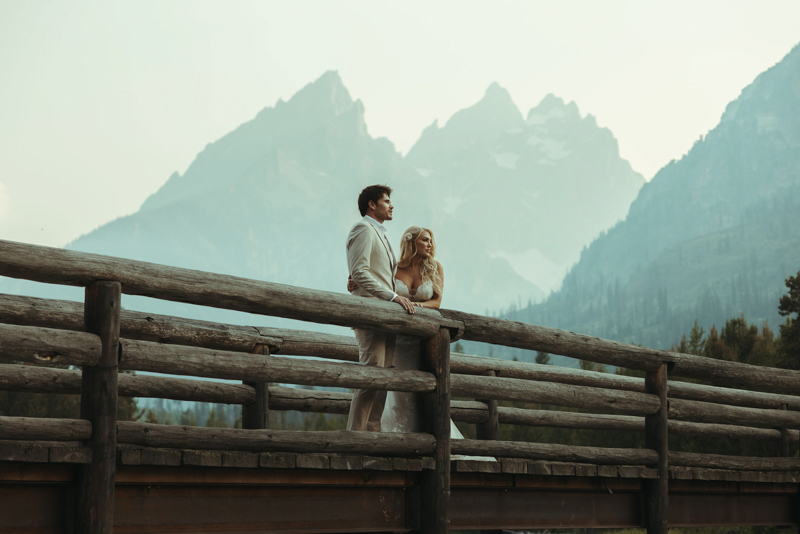 Taggart Lake elopement in the Tetons, filmed by Jackson Hole wedding videographer Elayna RaNae Photo and Film