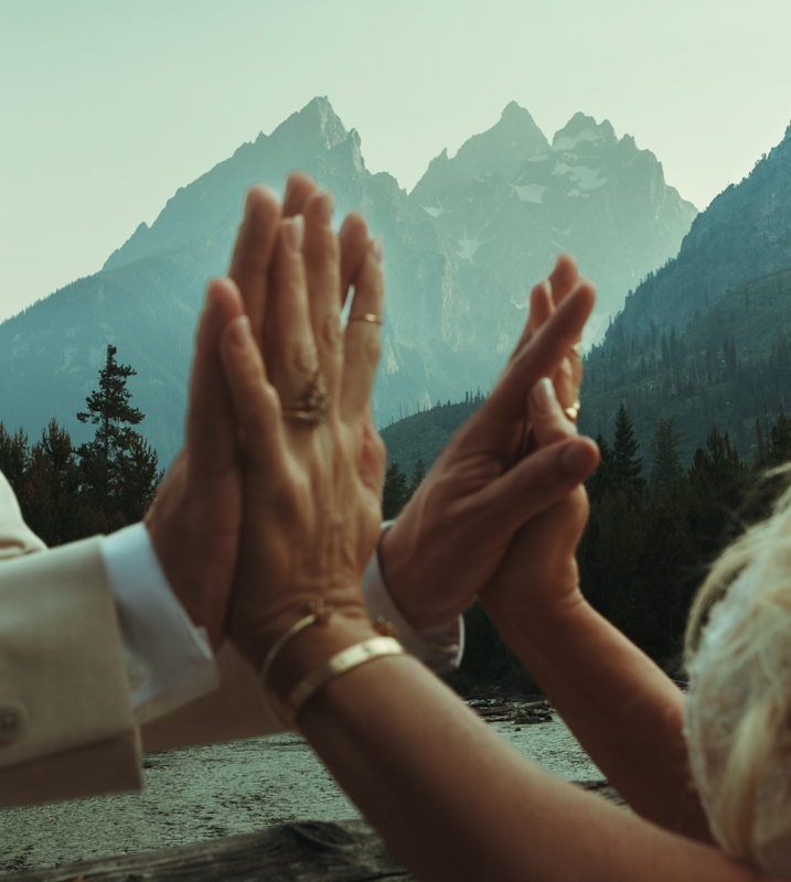 Taggart Lake elopement in the Tetons, filmed by Jackson Hole wedding videographer Elayna RaNae Photo and Film