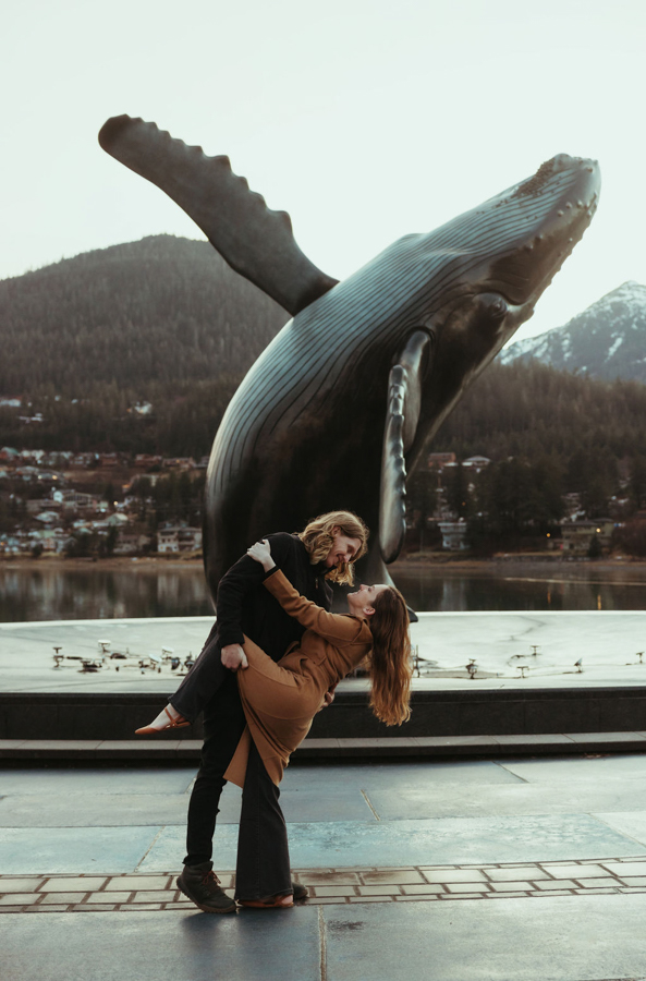 Juneau engagement session at the Whale Project