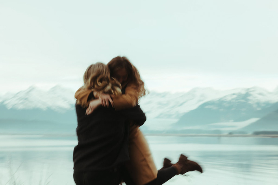 Winter Juneau engagement session in Alaska