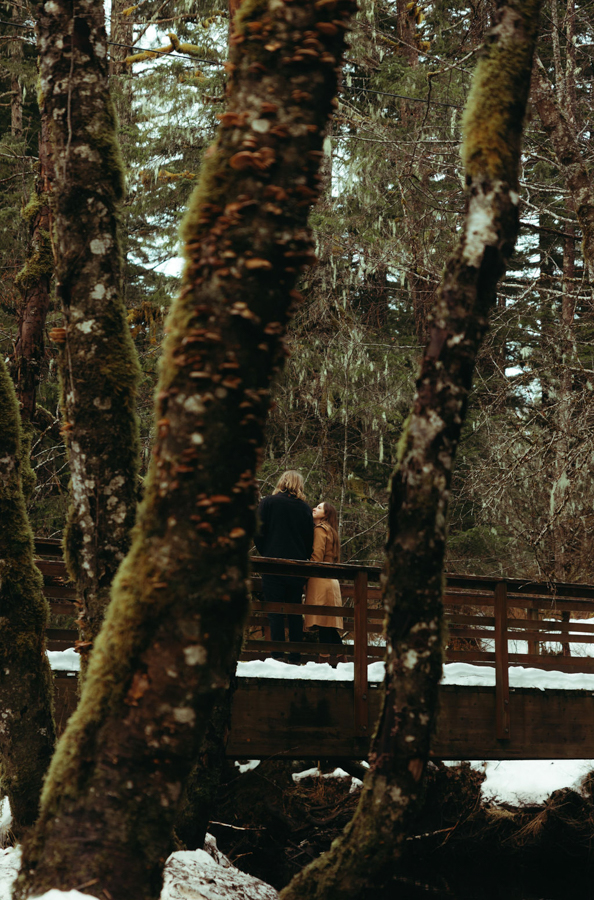 Winter Juneau engagement session in Alaska