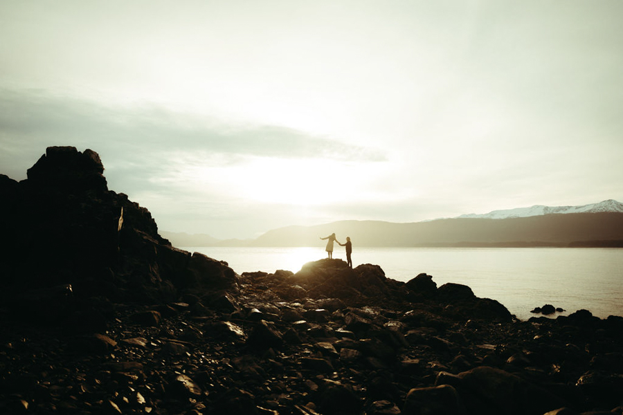 Winter Juneau engagement session in Alaska