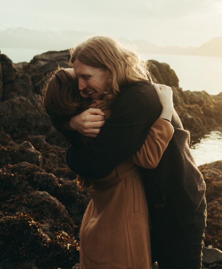 Winter Juneau engagement session in Alaska