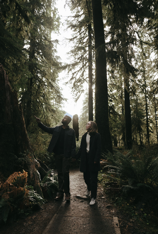 Hoh Rainforest Engagement Photos