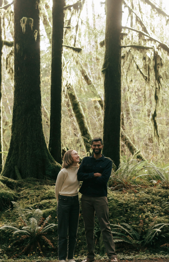 Hoh Rainforest Engagement Photos