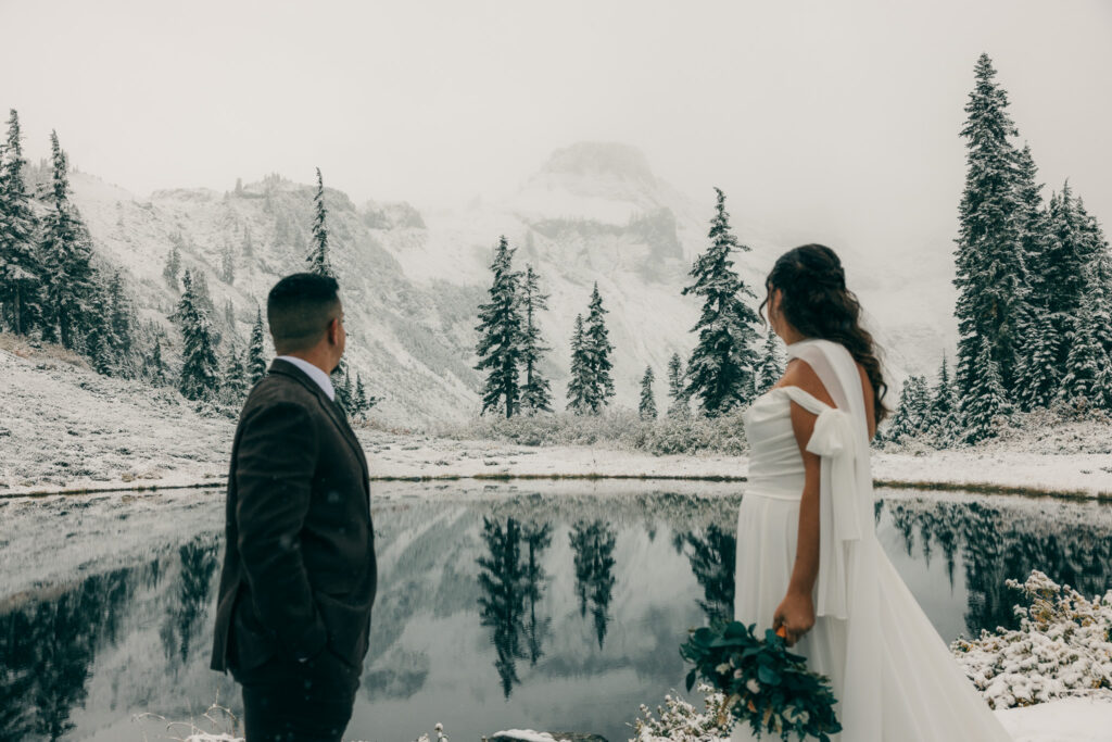 Snowy Fall Elopement at Mount Baker